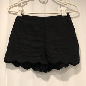 Asos Petite Black Linen Shorts sz 00
